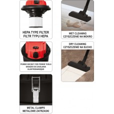YATO Aspirator umed/uscat 1400W, capacitate 30L..